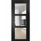 Sartodoors Sliding French Pocket Door with Clear Glass, Lucia 2555 Black Matte, Kit Trims Rail Hardware, Sol LUCIA2555PD-BLK-30 - alternate 1
