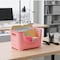 Basicwise Stackable Storage Container, 11 in L x 10 in W x 9 in H, Pink, Plastic, 3 PK QI003215P.3 - alternate 3