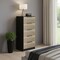 Homeroots 42" Black And Light Oak Manufactured Wood Five Drawer Chest 477806 - alternate 2