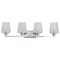 Nuvo Lune, 4 Light Vanity, Brushed Nickel Finish, Etched White Glass 60/8224 - alternate 2