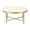 Homeroots 18" Ivory And Gold Wood And Steel Round Coffee Table 565095 - alternate 3
