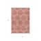 Homeroots 3' X 5' Coral And Taupe Geometric Washable Indoor Outdoor Area Rug 613488 - alternate 3