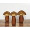 Homeroots Set of Three Brown And Gold Wood Mushroom Tabletop Sculptures, 3PK 574096 - alternate 3