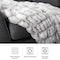 Lavish Home Oversized Ruched Faux Fur Blanket 60x80-Inch Jacquard Faux Fur Queen Throw for Sofas and Beds, Gray HT-THROW1-GRY - alternate 4