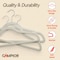 Campior Ivory Velvet Hangers, 360 Deg Swivel Hook, Non-Slip and Space Saving Hangers, Heavy-Duty, 5PK CMPVVH5IV - alternate 2