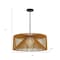 Homeroots Natural And Black Rattan And Metal LED Dimmable Outdoor Hanging Pendent Light 683474 - alternate 4