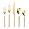 Mepra Fantasia Ice Gold Flatware Set - 5 Pieces - Turtle Dove 10T622005OI - alternate 1