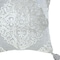 Homeroots 18" Silver And Gray Medallion Viscose Throw Pillow Cover with Tassels 714215 - alternate 3