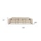 Homeroots 130" Beige Top Grain Leather Reclining Metal USB Sofa 720392 - alternate 3