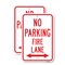 Signmission No Parking Fire Lane With Double Arrow, 18'' X 24'' 2 Signs, Heavy Gauge Aluminum, 2PK A-1824-2PACK-25041 - alternate 1