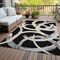Homeroots 9' X 12' Black Ivory And Gray Abstract Washable Indoor Outdoor Area Rug 599110 - alternate 5