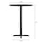 Flash Furniture Commercial 31.25" Black Faux Marble HPL Tabletop with Black Bar Height X Base ST-RD31-BKMAR-T2222B-GG - alternate 3