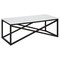 Homeroots 46" Black Faux Marble And Steel Coffee Table 520937 - alternate 3