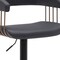 Homeroots Black Faux Leather And Metal Swivel Adjustable Height Bar Chair 534477 - alternate 4