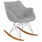 Leisuremod Willow Twill Fabric Eiffel Rocking Chair, Grey WR24GRT - alternate 1