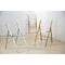 Leisuremod Menno Acrylic Folding Chair in Brushed Gold Finish with Stainless Steel Frame, Brushed Gold, 4PK MFBG15CL4 - alternate 2