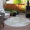 Homeroots 8' Ivory Beige And Taupe Round Abstract Washable Indoor Outdoor Area Rug 577717 - alternate 4