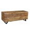 Homeroots 46in Brown and Black Distressed Solid Wood Storage Bench with Flip Top 489211 - alternate 3