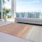 Homeroots 3' X 5' Salmon Striped Washable Indoor Outdoor Area Rug 608509 - alternate 5