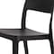 Homeroots Set of Two Black Heavy Duty Plastic Outdoor Stacking Accent Chairs, 2PK 565225 - alternate 2