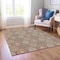 Homeroots 8' X 10' Orange Beige And Gray Floral Medallion Washable Indoor Outdoor Area Rug 614626 - alternate 6