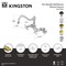 Kingston Brass Two-Handle Wall Mount Bridge Kitchen Faucet, Antique Brass KS3223BEX - alternate 2