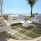 Homeroots 8' Olive Green Gold And Brown Round Plaid Washable Indoor Outdoor Area Rug 596353 - alternate 3