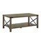 Homeroots 47" Oak Wood Coffee Table With Shelf 490577 - alternate 1