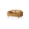 Homeroots 65" Tan Leather Sofa With Brown Legs 607310 - alternate 4