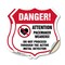 Signmission Pacemaker Wearers Shield Sign Danger! At, 18 inch X 18 inch, Vinyl Decal, 2PK SHI-D-2PACK-18-428 - alternate 1