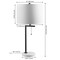 Jonathan Y Alyssa 24.5" Metal/Marble LED Table Lamp, Black JYL1043B - alternate 3