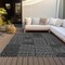 Homeroots 10' X 14' Black And Ivory Geometric Washable Indoor Outdoor Area Rug 596907 - alternate 5