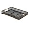 Homeroots Set of Two Black Rectangular Solid Wood Serving Tray With Handles 516320 - alternate 2