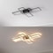 Jonathan Y Palco 39" Contemporary Minimalist Metal Adjustable Dimmable Geometric Integrated LED Flush Mount, Bla JYL7152A - alternate 4