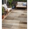 Homeroots 5' X 8' Brown And Ivory Striped Washable Indoor Outdoor Area Rug 630976 - alternate 1