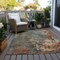 Homeroots 3' X 5' Pale Aqua Copper And Beige Abstract Washable Indoor Outdoor Area Rug 618232 - alternate 4