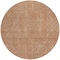 Homeroots 8' Terra Cotta And Brown Round Abstract Washable Indoor Outdoor Area Rug 594967 - alternate 4