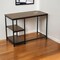 Homeroots 42" Chestnut and Black Solid Wood and Metal Computer Desk 516425 - alternate 4
