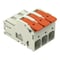 Wago Lever Wire Connector, 4 AWG Max, 3 Port, Gray, Polybutylene Terephthalate Insulation, 600 V, 66 A 832-1203 - alternate 1