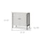 Homeroots 32in White and Gray Wood and Metal Carved Geometric Accent Cabinet With Two Doors 611056 - alternate 3