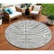 Homeroots 8' Gray And Ivory Round Animal Print Washable Indoor Outdoor Area Rug 600620 - alternate 1
