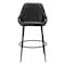 Homeroots Set of Two 30" Black Faux Leather And Steel Bar Height Bar Chairs 555754 - alternate 4