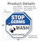 Signmission Stop Germs Wash Your Hands, 18 inch X 18 inch, Plastic Sign, 2PK OC-P-2PACK-18-342 - alternate 4