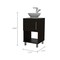 Homeroots 18" Silver And Black Laminate Accent Cabinet With One Shelf 478422 - alternate 2