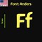 Aacc Self-Adhesive Vinyl Letter: F, Scale: 17 in. Color: Yellow Font: Anders by, 24PK AACC-Anders-UF-Yellow-I17x24 - alternate 1