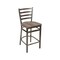Bfm Seating Lima Ladder Back Counter Height Stool - Knotty Pine Relic Seat - Steel Frame - Clear Coat Finish 2160HKPR-CL - alternate 1