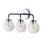 Jonathan Y Caleb 22" 3-Light Contemporary Transitional Iron/Glass LED Vanity Light, Chrome/Black JYL9058A - alternate 3