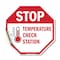 Signmission Stop Temperature Check Station, 18 Inch X 18 Inch, Vinyl Decal OC-D-18-199 - alternate 1