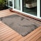 Homeroots 3' X 5' Black and Taupe Palm Leaf Stain Resistant Indoor Outdoor Area Rug 548887 - alternate 1