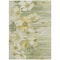 Homeroots 3' X 5' Sage Fern Green And Ivory Floral Washable Indoor Outdoor Area Rug 582770 - alternate 4